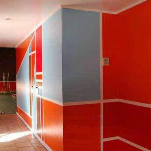 3D dalux paints tri-colour design for interior decoration