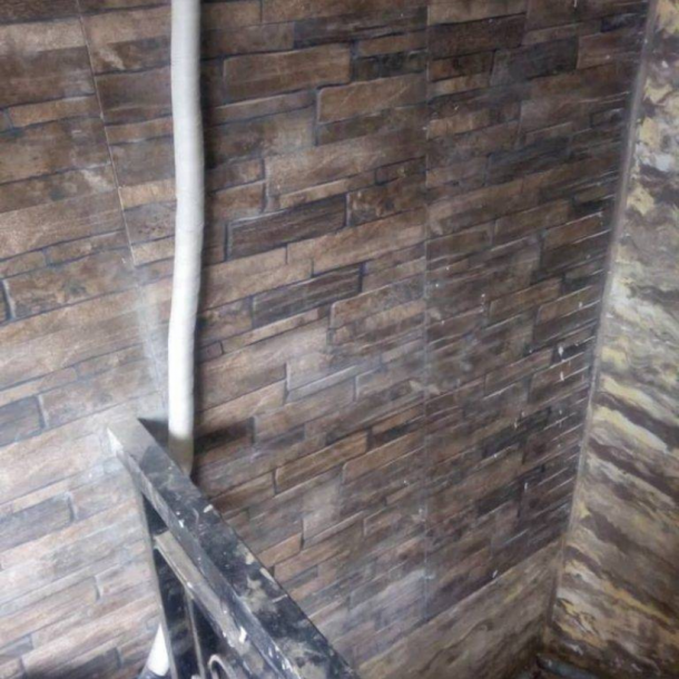 3Dalux marble paint applied on staircase wall at Akute