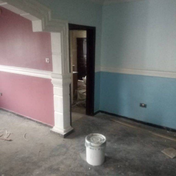 3Dalux paint dual color, interior design of Duplex sitting room at Akute (1)