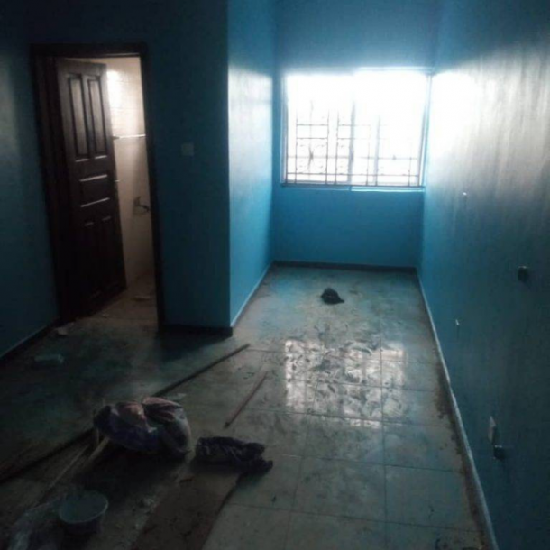 Interior painting of the Duplex at Akute, painted with 3Dalux satin paint, colour blue