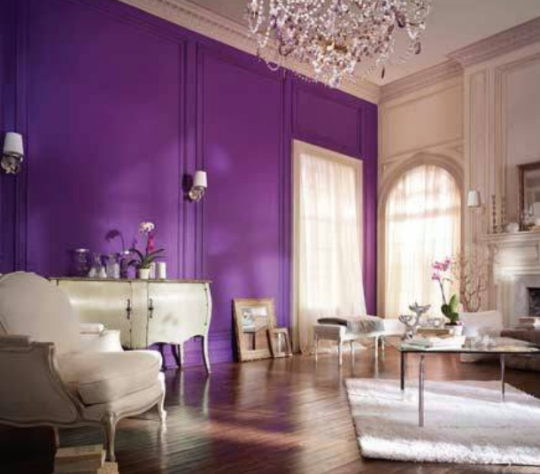 house interior purple