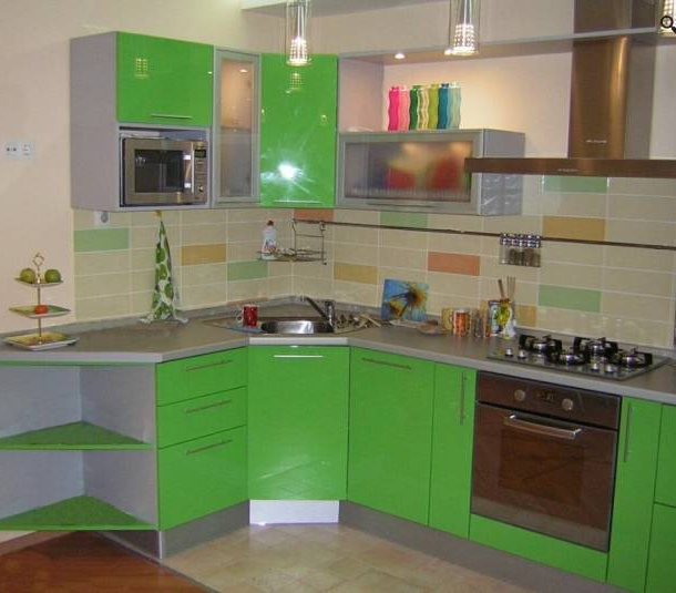 kitchen interior lemon green